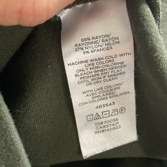 Loft Olive Green Ponte Leggings. Small Tall - Picture 5 of 5